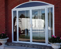 Porch with arch and double doors Arch and double door