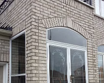 porch with arch and panel Porch with arch.Double door
