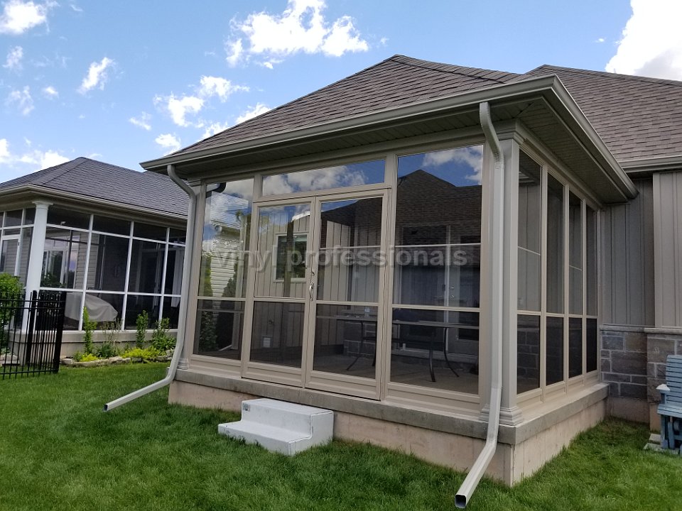 Backyard porch enclosure