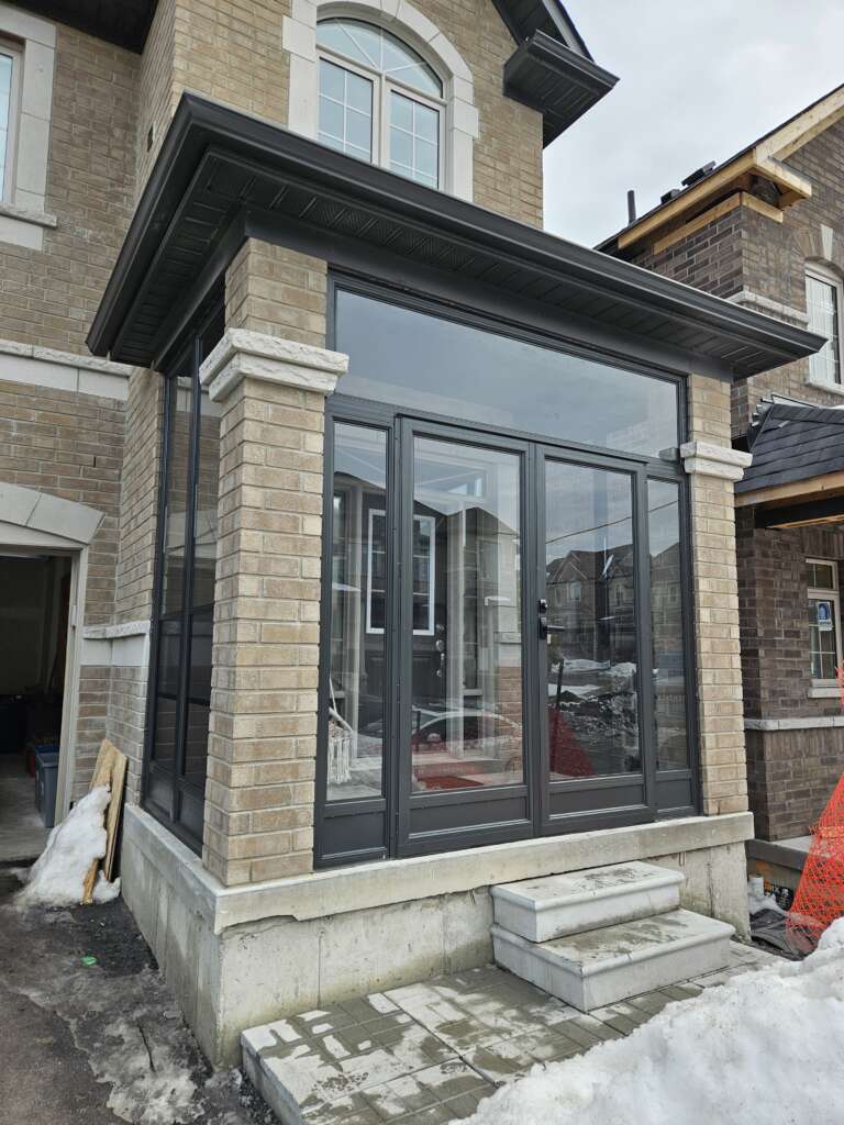 porch enclosure installation Toronto » Vinyl-Professionals STAGING Front porch enclosure